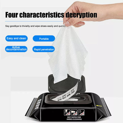 Shoe Wipes | 80 Pcs Instant Cleaner | Quick Dirt & Stain clean