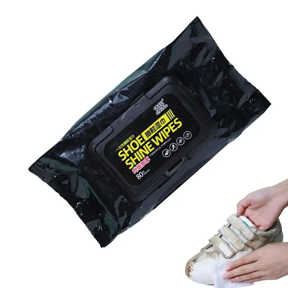 Shoe Wipes | 80 Pcs Instant Cleaner | Quick Dirt & Stain clean
