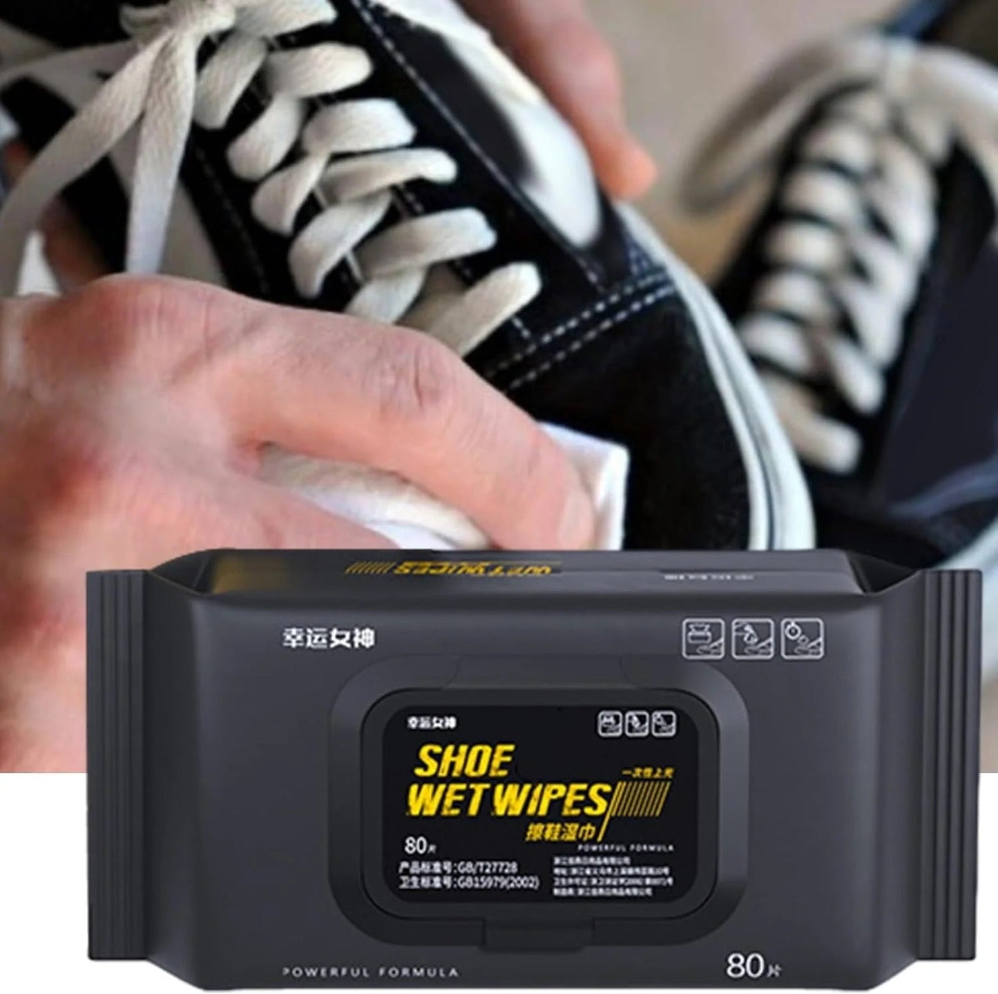Shoe Wipes | 80 Pcs Instant Cleaner | Quick Dirt & Stain clean