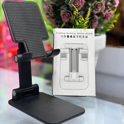 Premium Foldable Desktop Stand – Adjustable Height & Multi-Angle Portable Mount for All Mobiles & Tablets