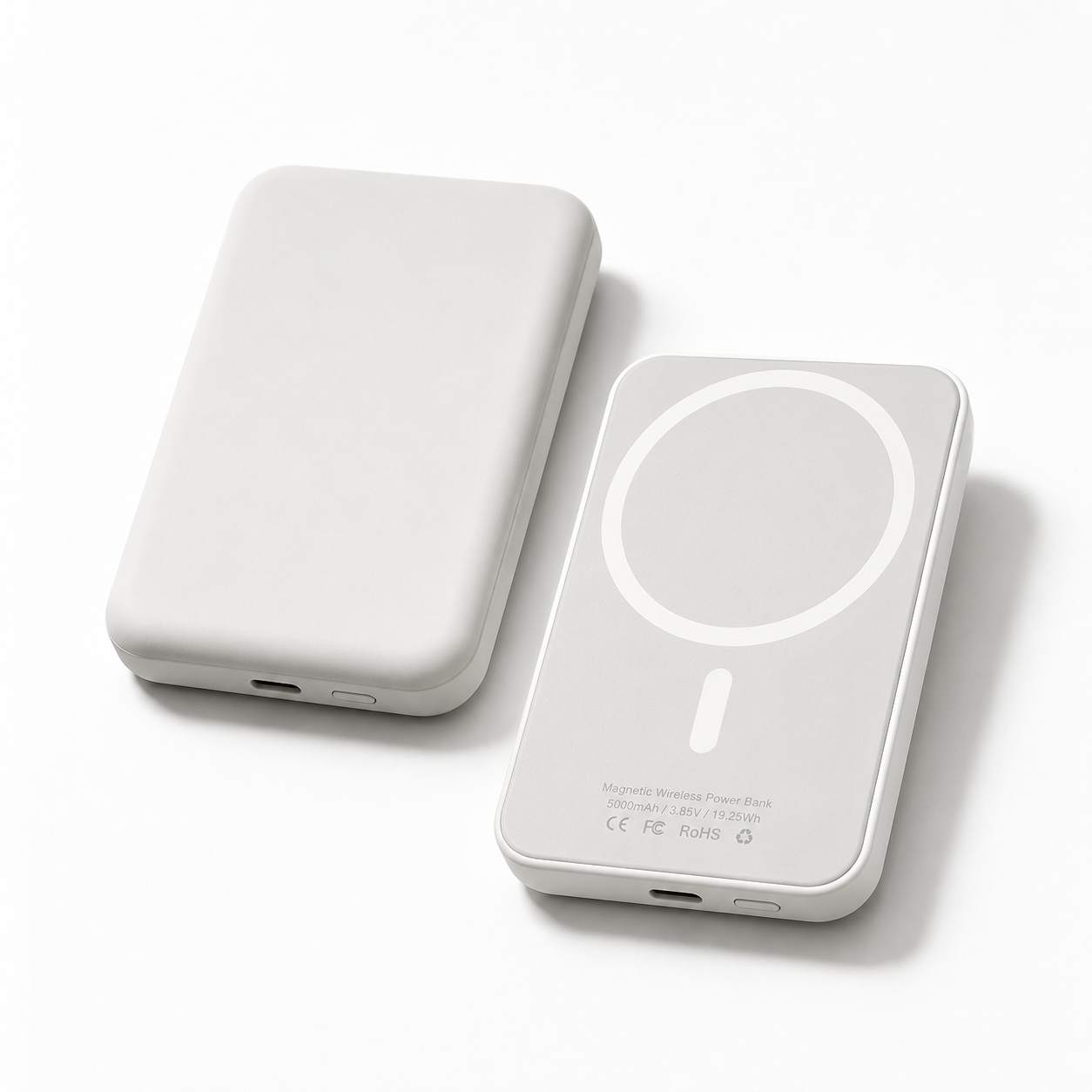 10000mAh Magnetic Wireless Power Bank – Ultra Slim MagSafe Compatible Portable Charger with USB-C Fast Charging