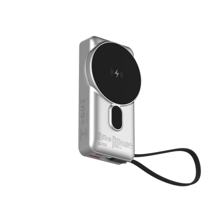 Nemo 10000mAh compact magnetic wireless powerbank with 20W built-in Type-C cable