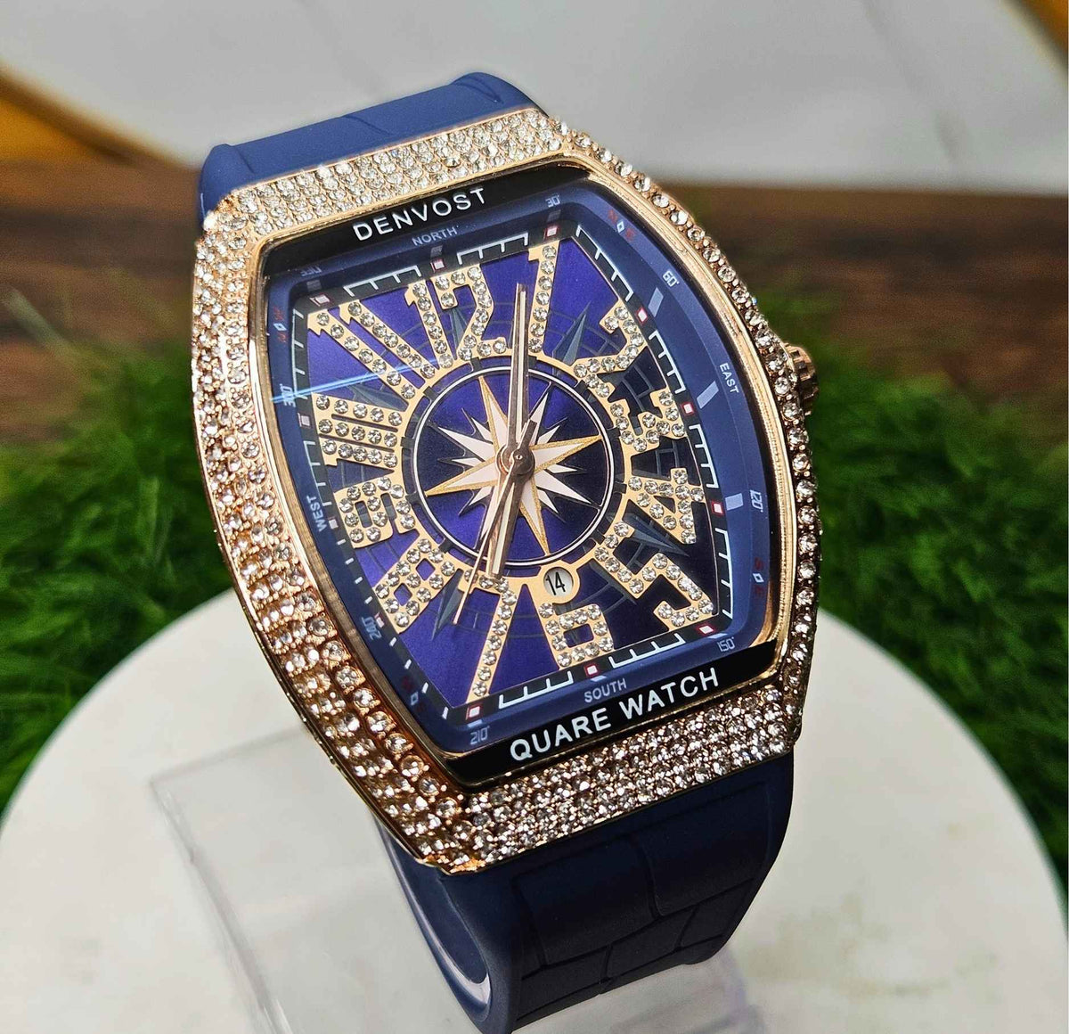 Denvosi Luxury Diamond Studded Strap Men’s Watch