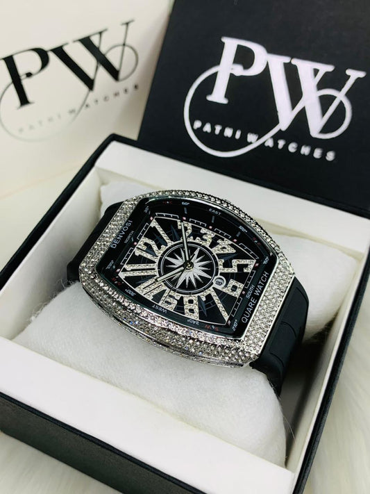 Denvosi Luxury Diamond Studded Strap Men’s Watch