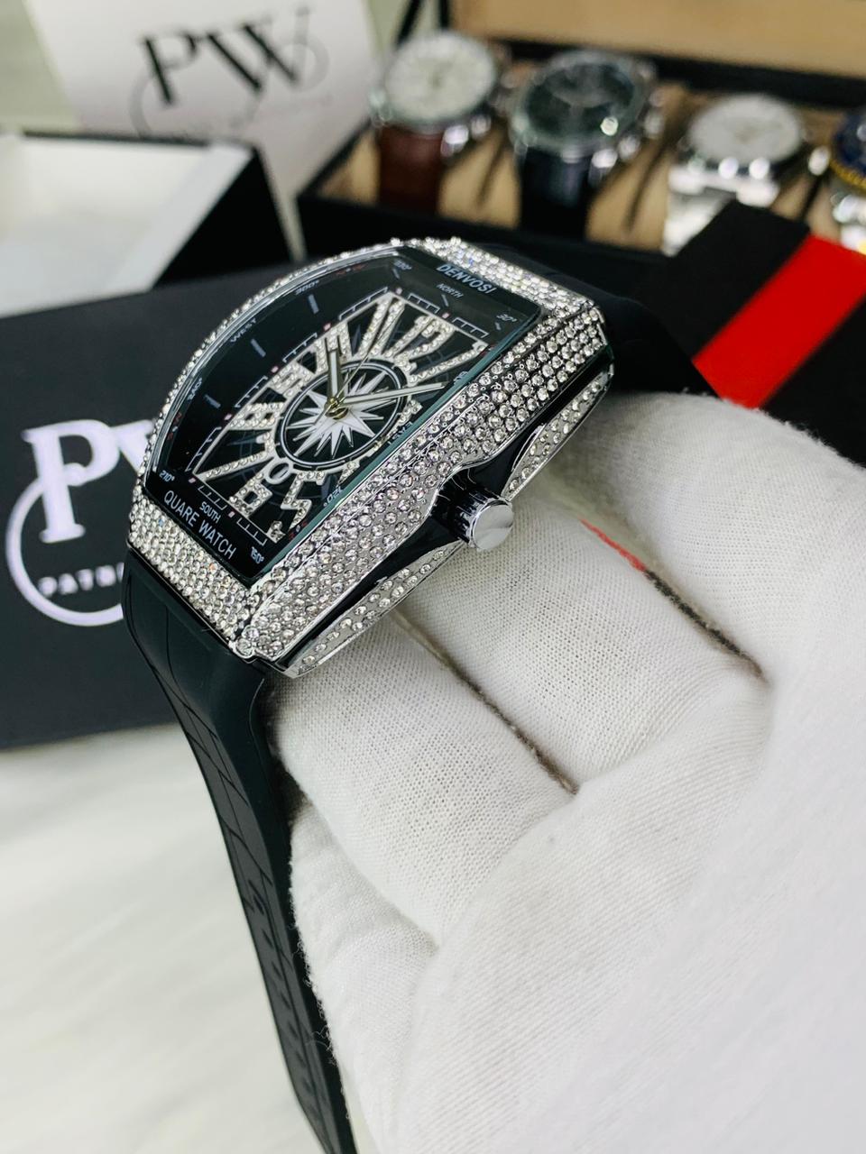 Denvosi Luxury Diamond Studded Strap Men’s Watch