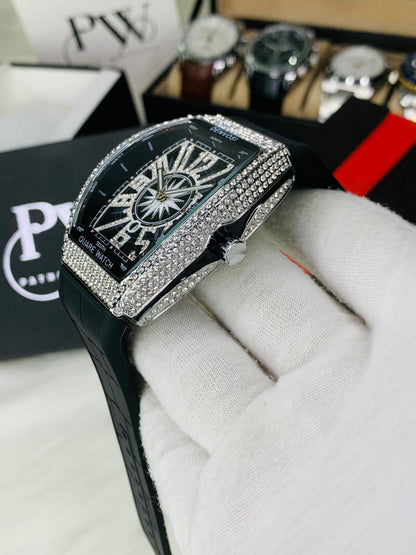 Denvosi Luxury Diamond Studded Strap Men’s Watch