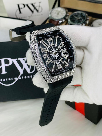 Denvosi Luxury Diamond Studded Strap Men’s Watch