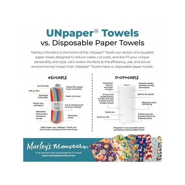 Pack of 6 - Kitchen Reusable UNpaper Towels
